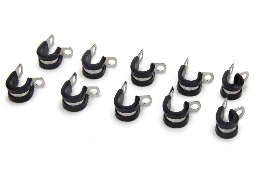 CUSHION CLAMPS Edelbrock (# 6 HOSE), Silver