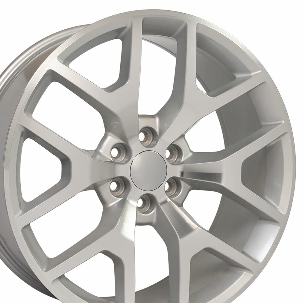 CV92-24100-6550-31MS OE Wheels LLC Silver Machined Wheel Painted (24 x 10. inches /6 x 139 mm, 31 mm Offset)