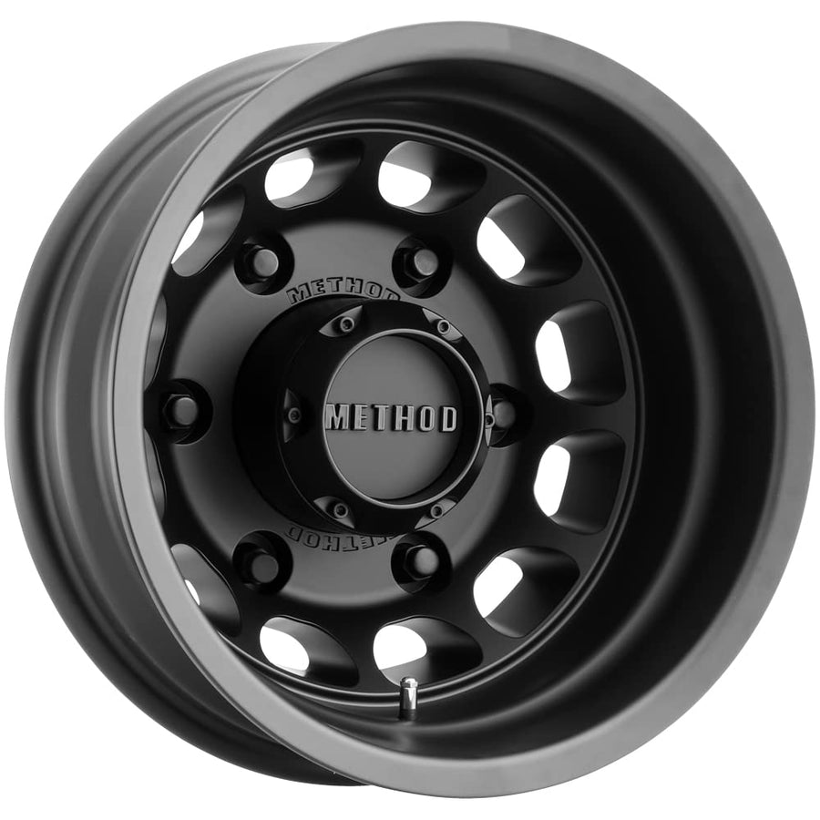 TRANSIT Method Race Wheels 901 DUALLY Black Wheel with Matte (16 x 6. inches /6 x 180 mm, -134 mm Offset)