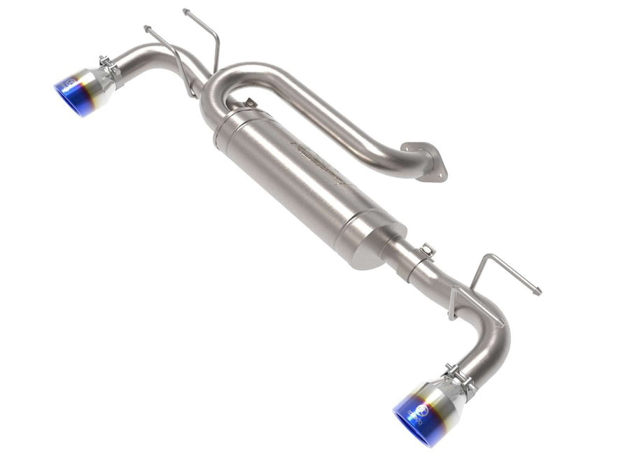 aFe Power 3 IN to 2-1/2 IN 304 Stainless Steel Takeda Axle-Back Exhaust w/Blue Flame Tip Fit Mazda 3 19-22 L4-2.5L/2.5L (t) 49-37023-L