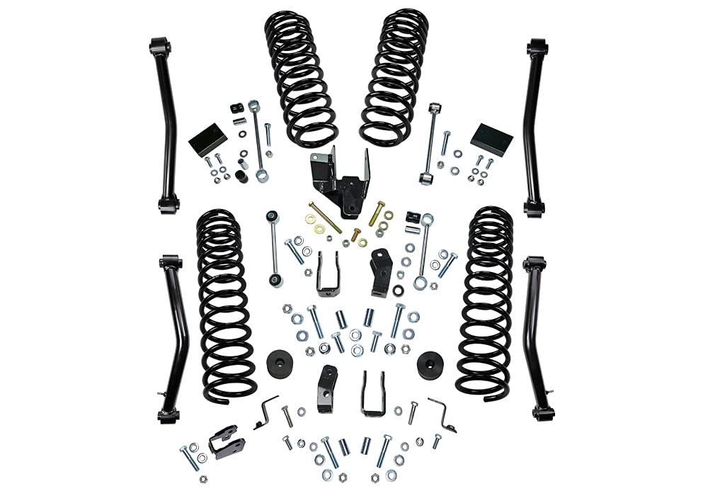 SUPERLIFT SUSPENSION RealTruck 4" Lift Kit for Jeep Wrangler JL | Complete Lift Kit with Shock Extension Brackets & Lower Link Arms | K184 | Fits 2018-2023 Jeep Wrangler JLU 4 Door