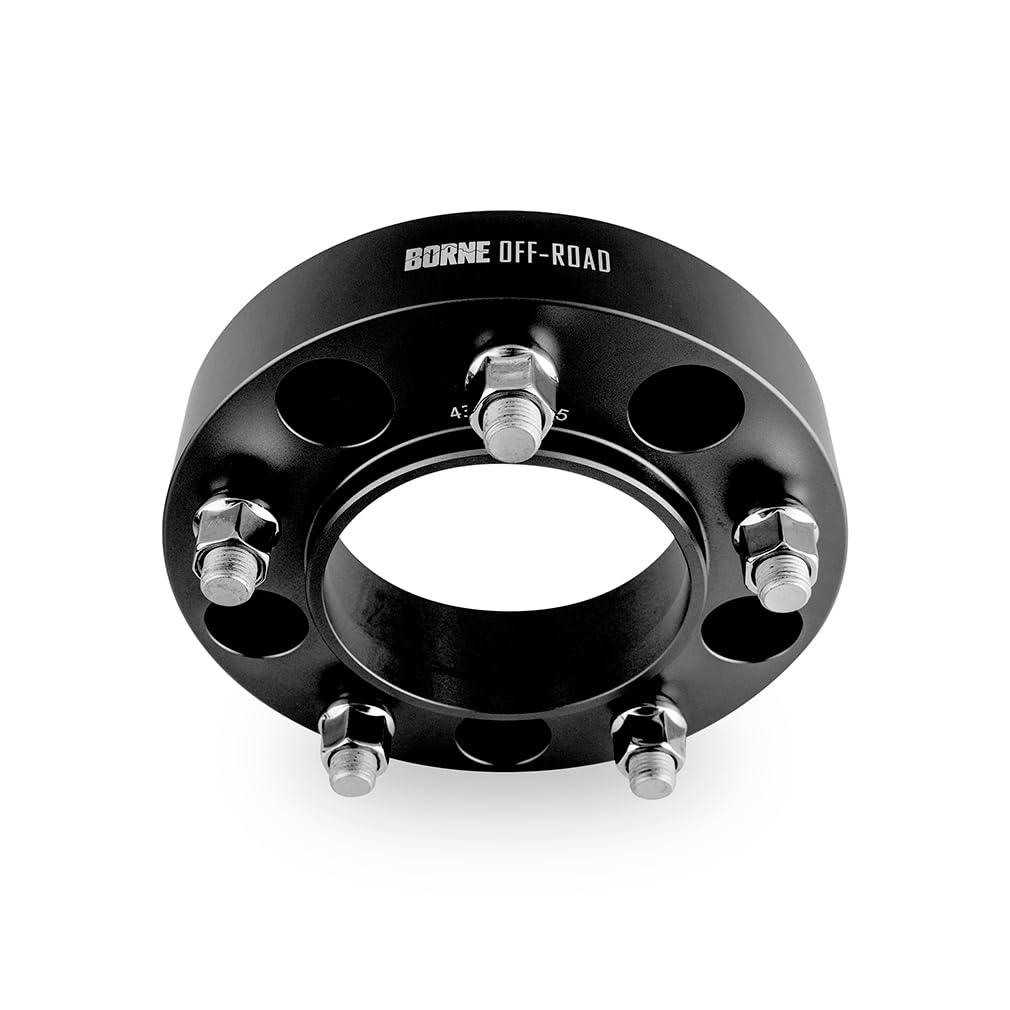 Borne Mishimoto Off-Road Wheel Spacers, 5x150, 110.1 Center Bore, M14x1.5, 25mm, Black