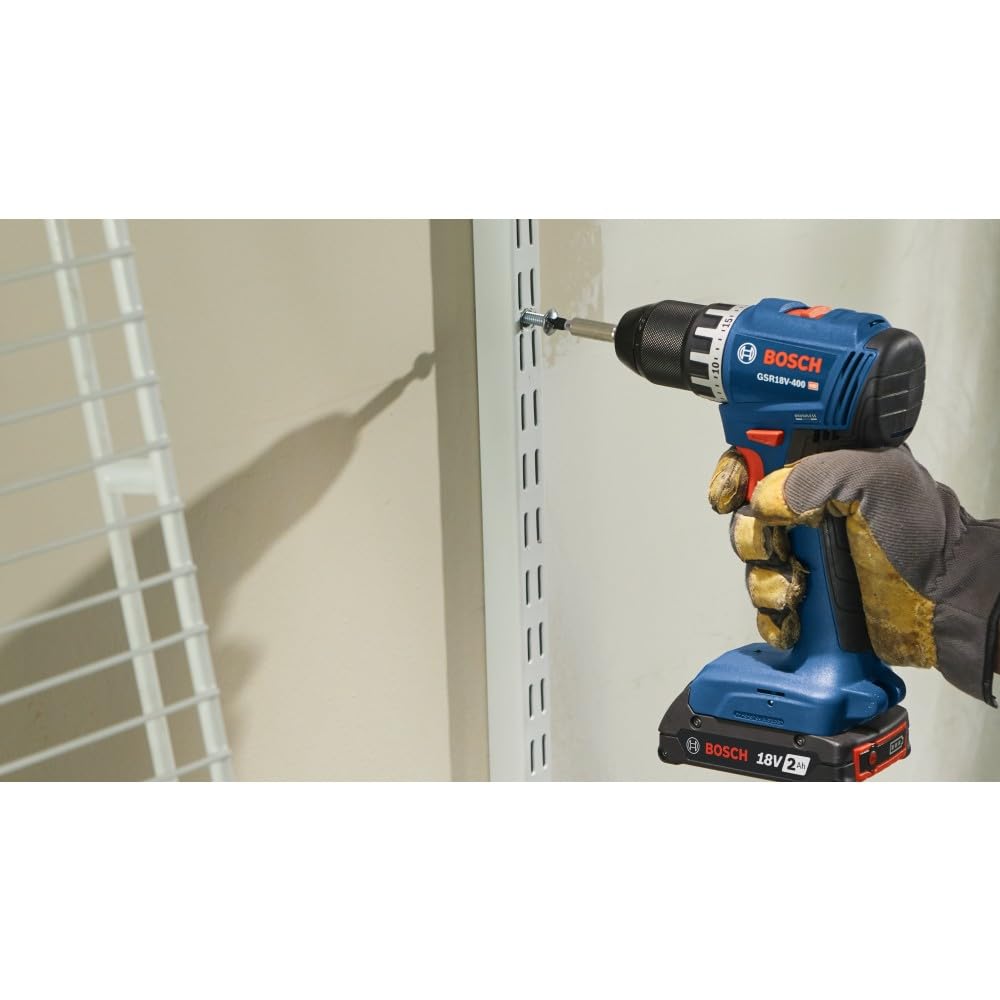 GSR18V-400B12 Bosch 18V Compact Brushless 1/2 In. Drill/Driver Kit with (1) 2 Ah Standard Battery