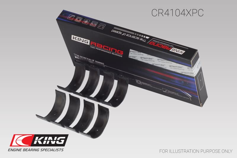 King Audi/VW Engine Bearings (CR4104XPC) 83-03 1.6L/1.8L/2.0L Performance Coated Rod Bearing Set