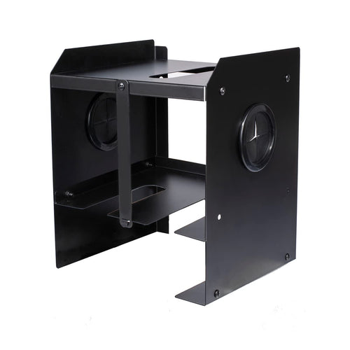2-Bay Montezuma Steel Power Tool Holder and Organizer Storage Rack and Shelf