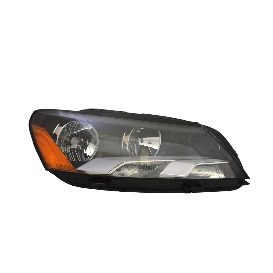 Right TYC Headlight Assembly Compatible with 2012-2015 Volkswagen Passat