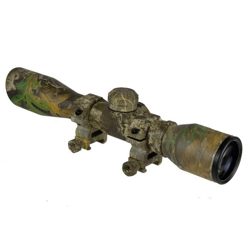 4x32mm TRUGLO Compact Crossbow Scope with Scope Rings Included| BDC / Rangefinder, Realtree APG