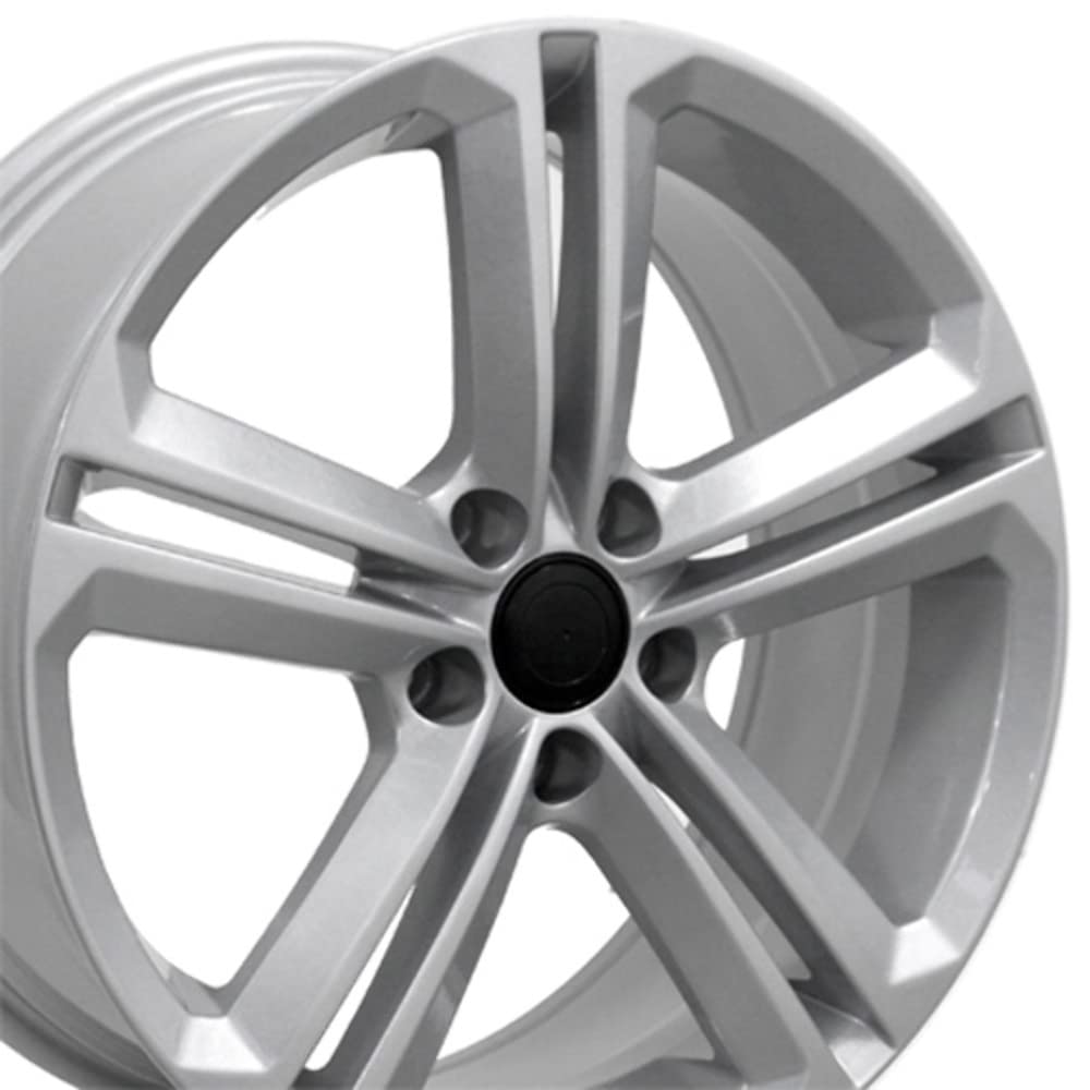 VW18-18080-5112-45S Silver Wheel Painted OE Wheels LLC (18 x 8. inches /5 x 112 mm, 45 mm Offset)