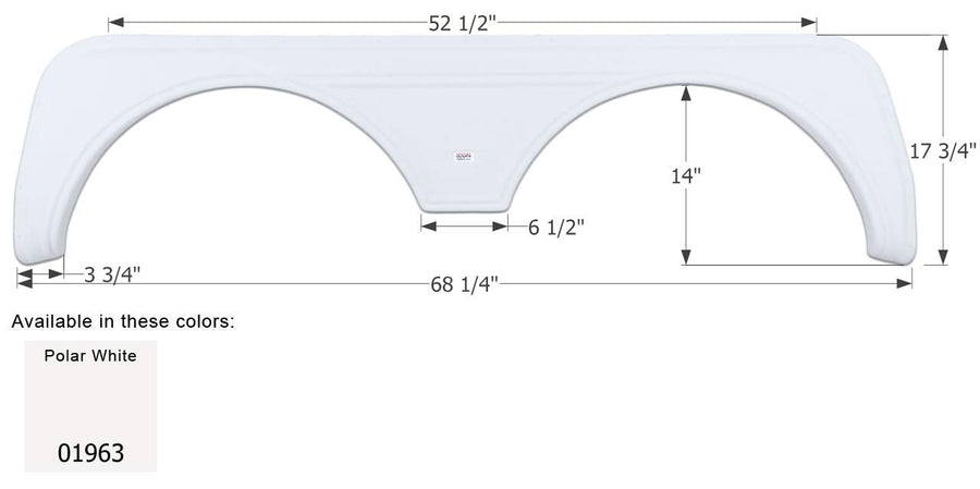 Fender Skirt ICON, Tandem, KZ, FS1963, Polar White