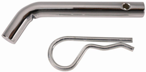 1/2" Dia. Trimax Deluxe Receiver Pin & Clip SP125, Clam Packaging, Chrome
