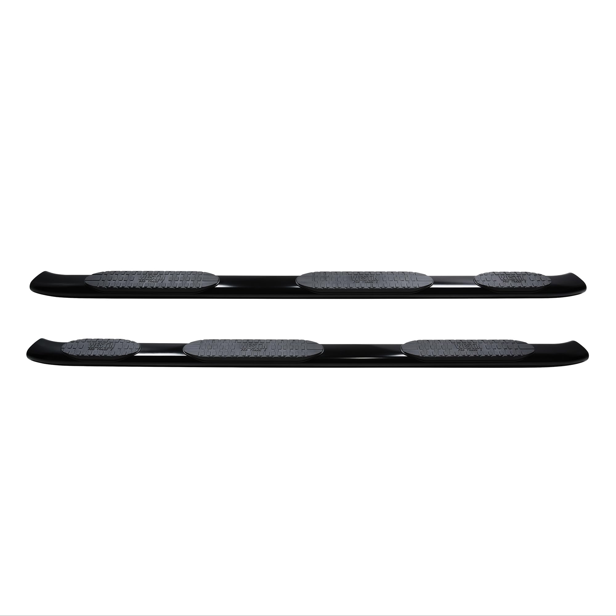 Westin PRO TRAXX 5 Oval Wheel to Wheel Nerf Bars fits 2019-2025 Ram 1500 Crew Cab 5'7" Bed (Exc 1500 Classic) Black Pair