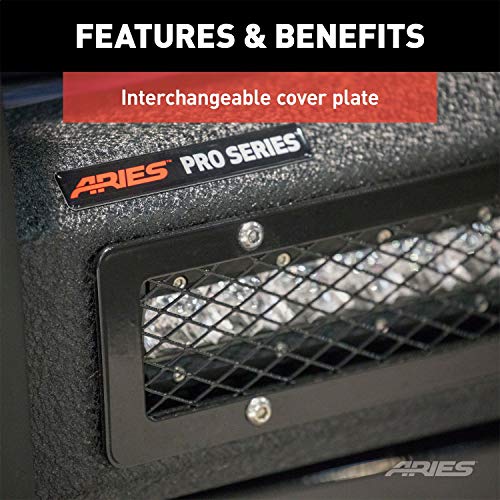 Pro Series ARIES P2068 Grille Guard Textured Black Powder Coat Carbon Steel May Interfere w/Forward Facing Cameras Or Sensors Grille Guard