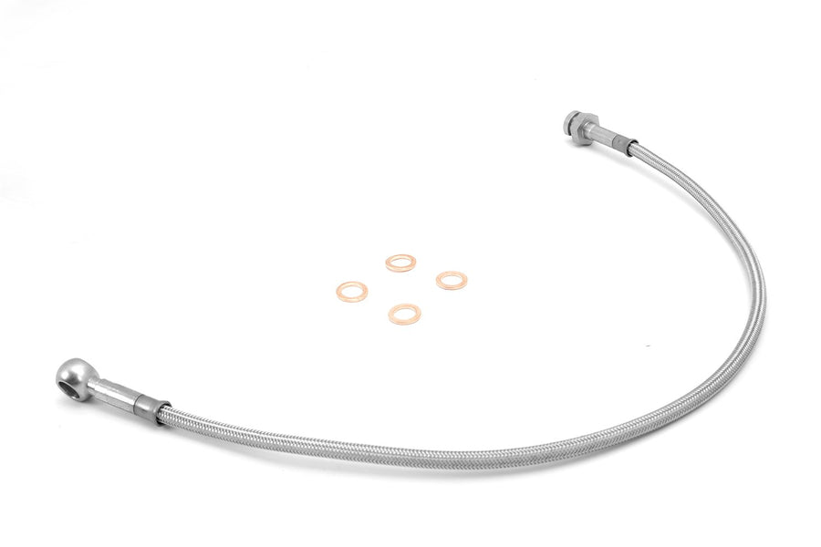 Brake Hose Kit, Front, Stainless Steel | Rugged Ridge | 16734.06 | Fits 1982-1986 Jeep CJ-7 & CJ-8 Scrambler