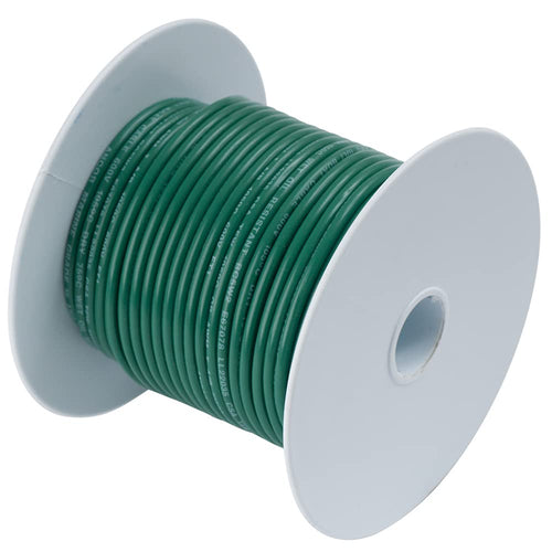 Ancor Tinned Copper Yellow Wire (Color: Green, Size: 100', Option: 18 awg)