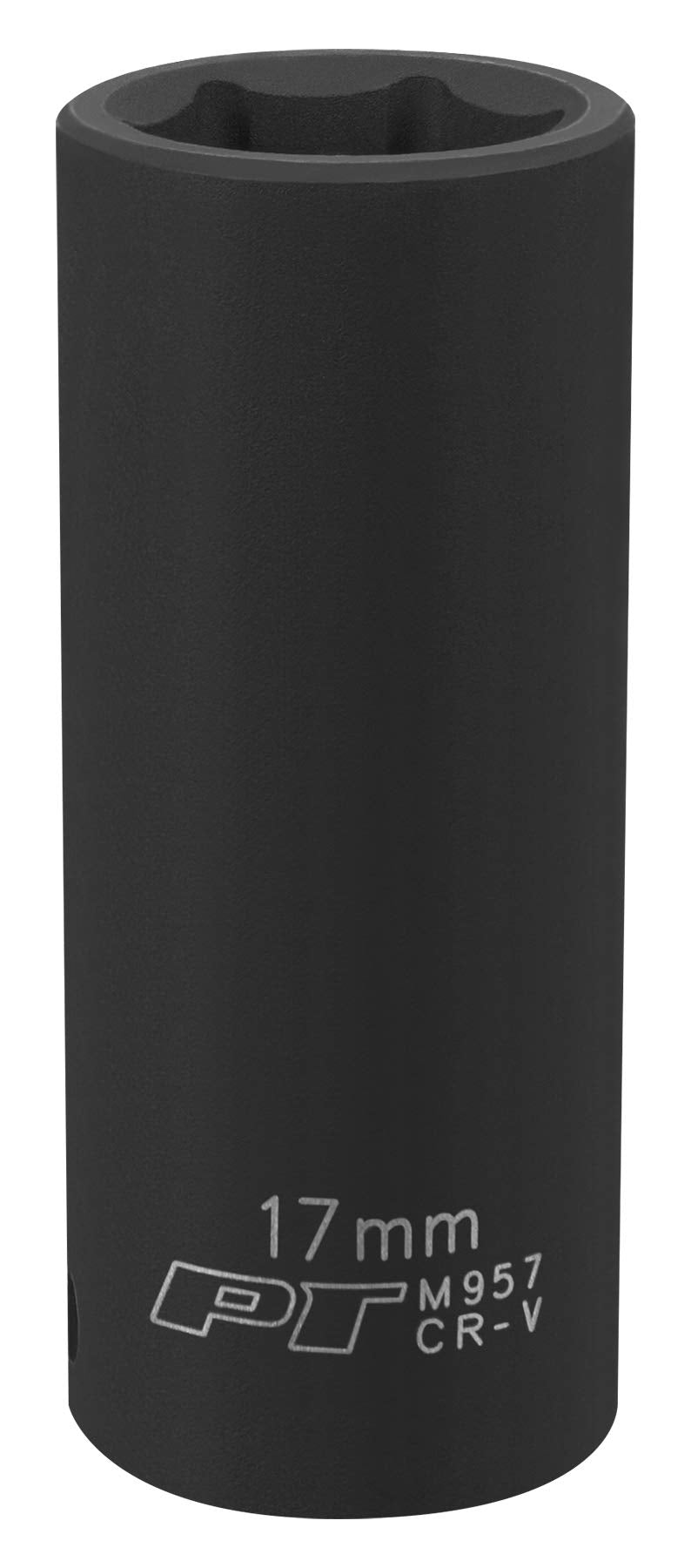3/8-Inch Performance Tool M957 17mm Deep Wall Impact Socket for Heavy Duty Automotive Repairs and Maintenance