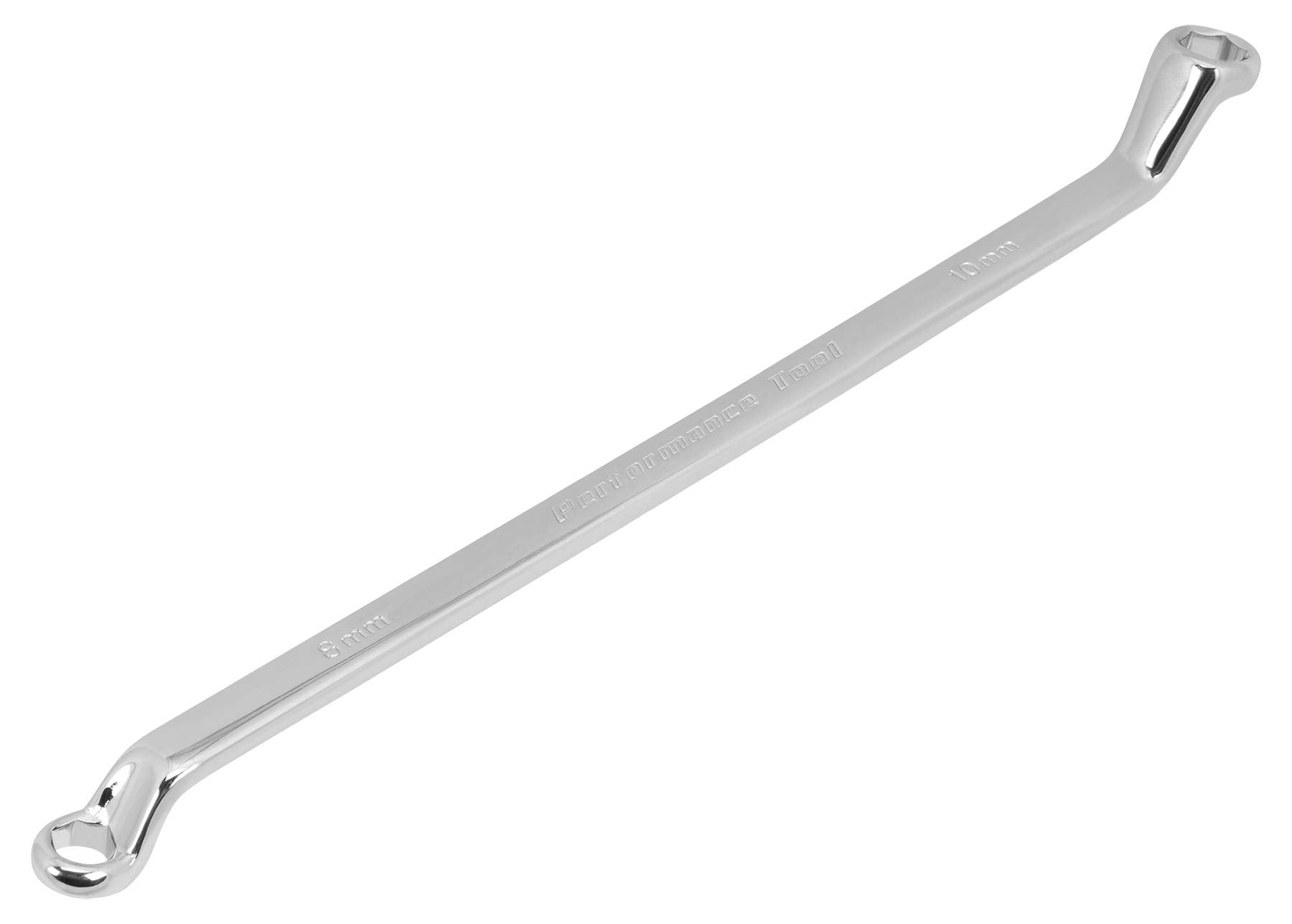 Offset Brake Bleeder Wrench Performance Tool - 8 x 10mm, Model Number W80620, Silver