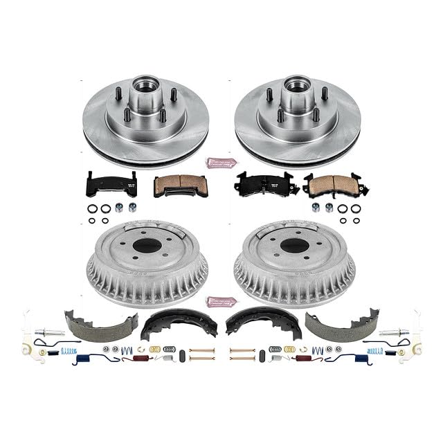 Power Stop Autospecialty KOE15049DK Front and Rear Replacement Brake Kit-OE Brake Drums & Ceramic Brake Pads For Chevy LLV, Chevy S10, Chevy S10 Blazer, GMC Jimmy, GMC Sonoma [Model Specific]