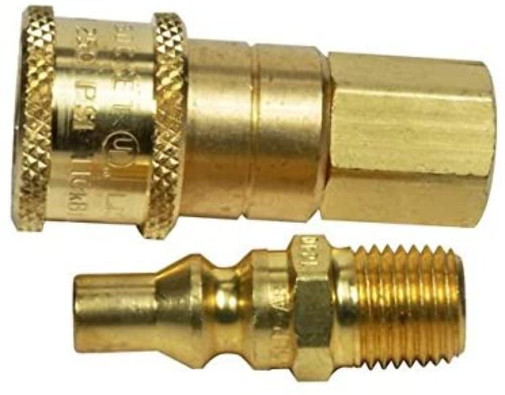 1/4 Quick Connector Set Mr. Heater Propane or Natural Gas and Excess Flow Plug