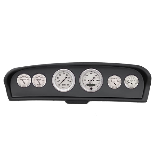 AutoMeter Dash Kit Direct Fit, Ford Truck 61-66, Tach/Mph/Fuel/Oilp/Wtmp/Volt, Old-TYME White (2144-08)