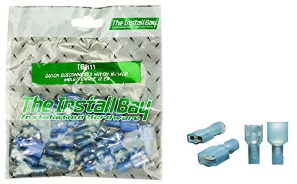 Install Bay IBR11M by Metra 14-16 Gauge Quick Disconnect Nylon Male-Female Connectors-24 Piece Bag