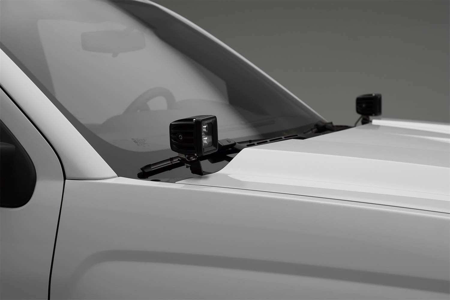 ZROADZ LED Ditch Hood Hinge Kit - Compatible w/ 2014-2018 GMC Sierra 1500 - Incl. (2) 3 Inch Pod LED Lights - Mild Steel Gloss Black Finish - Easy Bolt-On Installation - PN #Z362081-KIT2