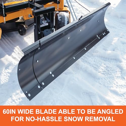 60-in Snow Blade Agri-Fab 45-0613 for Zero Turn Lawn Mower; Swivels Left, Center and Right; Lifts Easy from seat of Tractor; Made with 14 Gauge Steel; 3 Year Limited Warranty