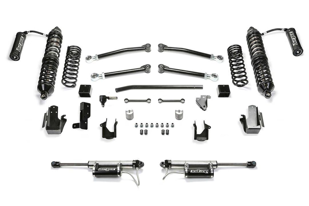 21-22 Jeep JL Fabtech 4WD Gas 5in Trail w/DLSS 2.5 Coilover Resi & RR DLSS Resi (K4232DL)