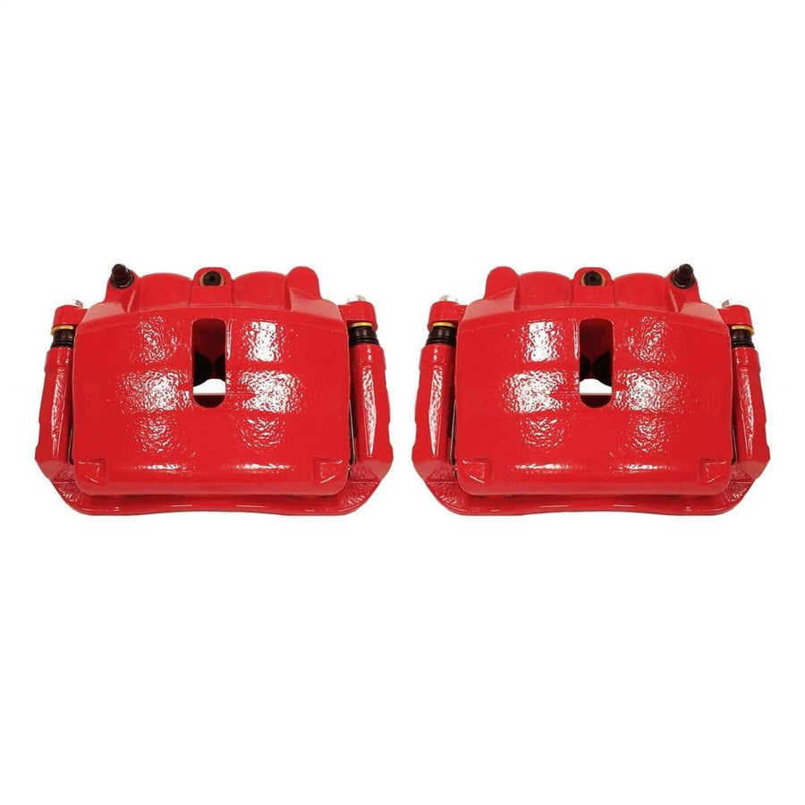 Power Stop S4974A Front Pair of High-Temp Red Powder Coated Calipers For Ford F-150 2009 [Model Specific]