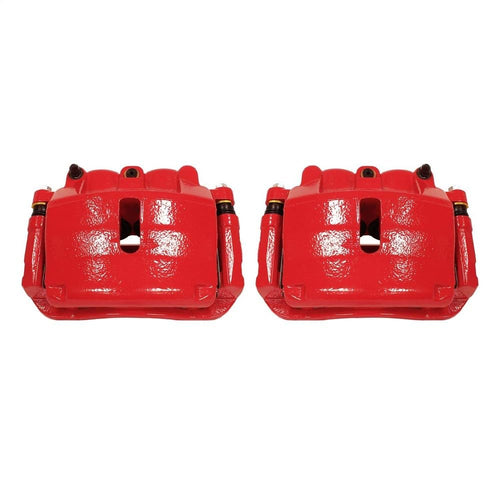Power Stop S4974A Front Pair of High-Temp Red Powder Coated Calipers For Ford F-150 2009 [Model Specific]