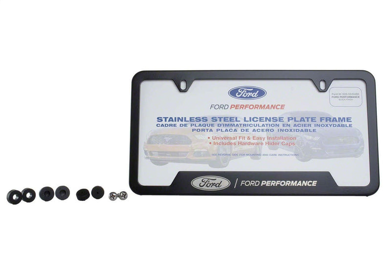 Black Stainless Steel FORD PERFORMANCE License Plate Frame
