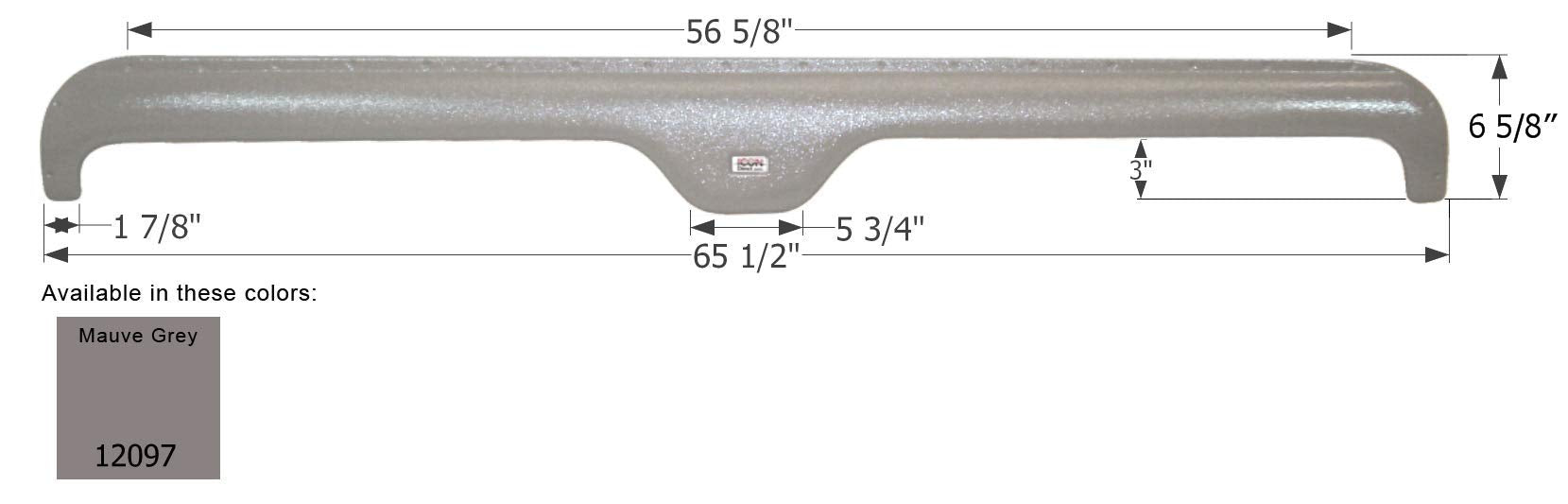 Tandem Axle Fender Skirt ICON 12097 FS2097 for Forest River Rockwood - Mauve Gray