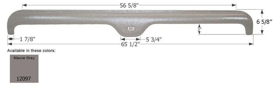 Tandem Axle Fender Skirt ICON 12097 FS2097 for Forest River Rockwood - Mauve Gray