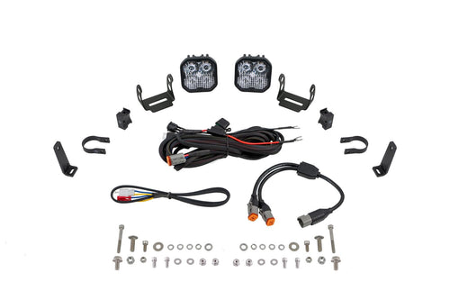 Diode Dynamics SS3 LED Pod Light Kit Bumper compatible with Polaris RZR Pro 2020-2023, White Combo Max