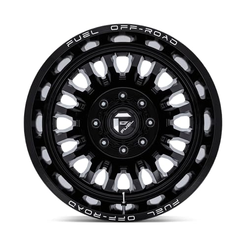 FUEL OFF-ROAD D868 20X8.25 ARC DUALLY, 8X200, -3.29, 201mm GLOSS BLACK MILLED - D86820829235