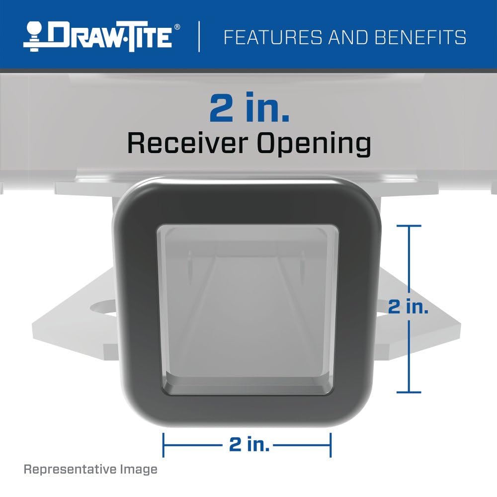 Class 4 Draw-Tite Trailer Hitch, 2 Inch Square Receiver, Compatible with 2011-2022 RAM 1500