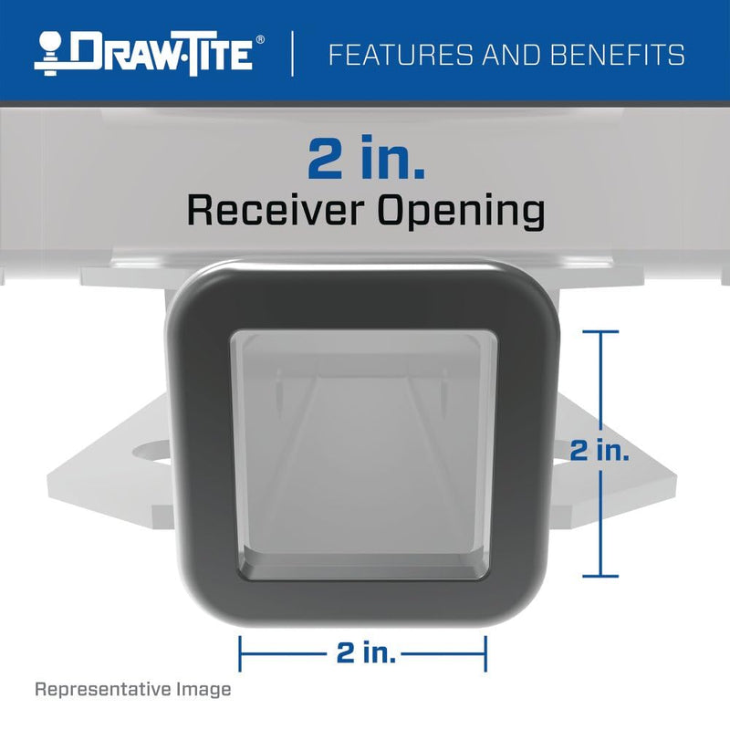 Class 4 Draw-Tite Trailer Hitch, 2 Inch Square Receiver, Compatible with 2011-2022 RAM 1500