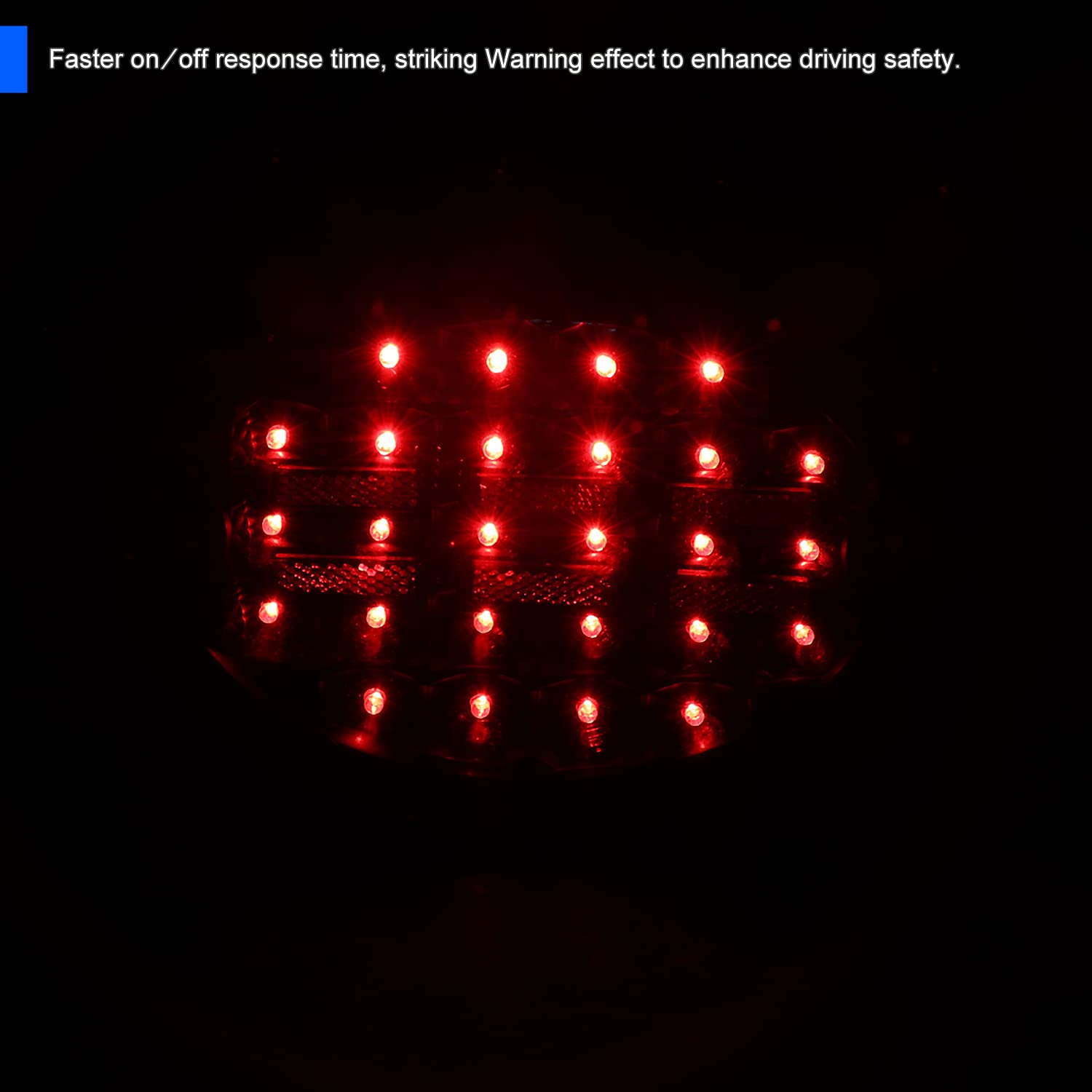 Spec-D Tuning Clear Lens Black Housing LED Tail Lights Compatible with 1997-2004 Chevy Corvette Left + Right Pair Assembly