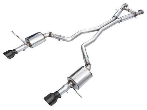 AWE Tuning Cat-Back Touring Exhaust, Black Tips for 2018-2023 Durango 6.4L/6.2L