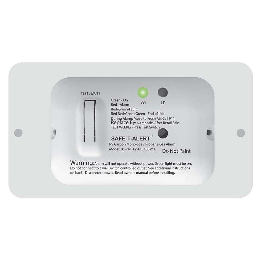 Carbon Monoxide Safe-T-Alert 85 Series Propane Gas Alarm - 12V - White