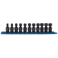 11 Pc. GEARWRENCH 3/8" Drive X-Core™ 6 Pt. Pinless Universal Impact Socket Set, Metric - 84975