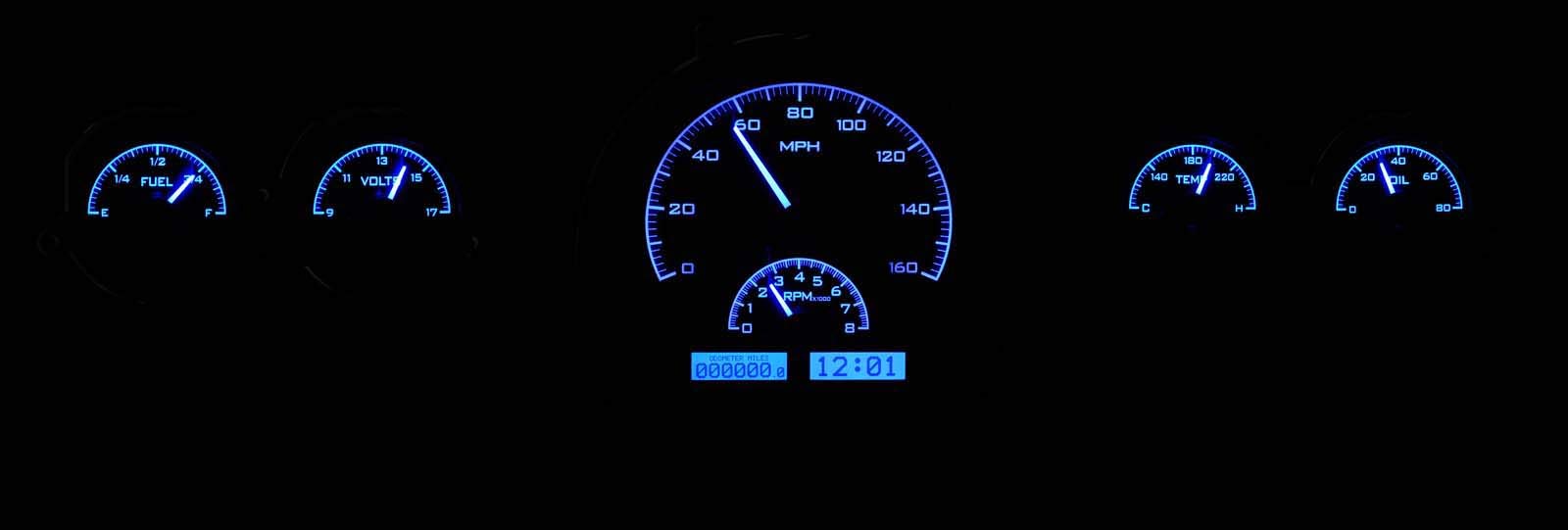 Dakota Digital VHX-59C-IMP-S-B 59 60 Chevy Impala El Camino Analog Dash Gauge System