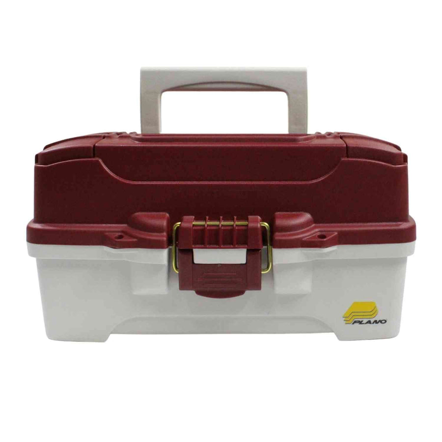 Tackle Box 1 Tray w/Dual Top Access Red Met/Off White