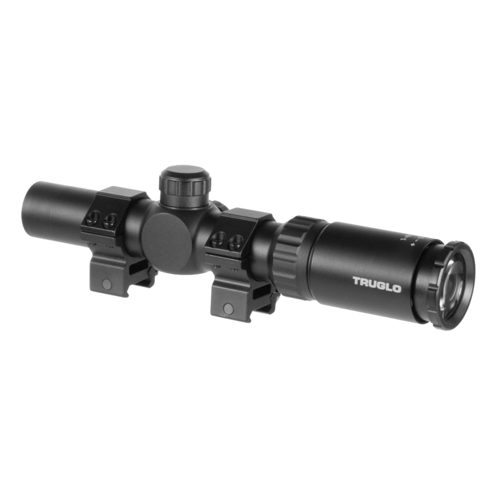 30mm TRUGLO TruBrite 30 Hunter Compact Waterproof, Shockproof, Fogproof Gun Hunting Scope, 1-4 x 24mm, Matte Black