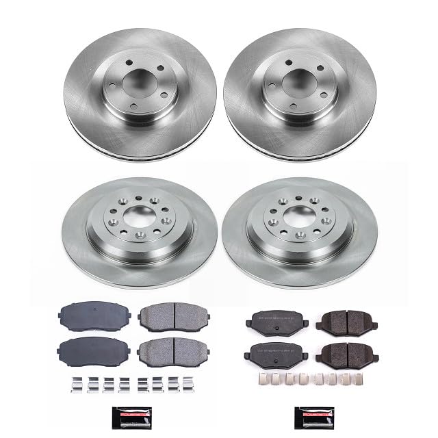 POWERSTOP Autospecialty KOE5452 Front and Rear Replacement Brake Kit-OE Brake Rotors & Ceramic Brake Pads For Ford Edge 2011-2012, Lincoln MKX 2011-2012 [Model Specific]