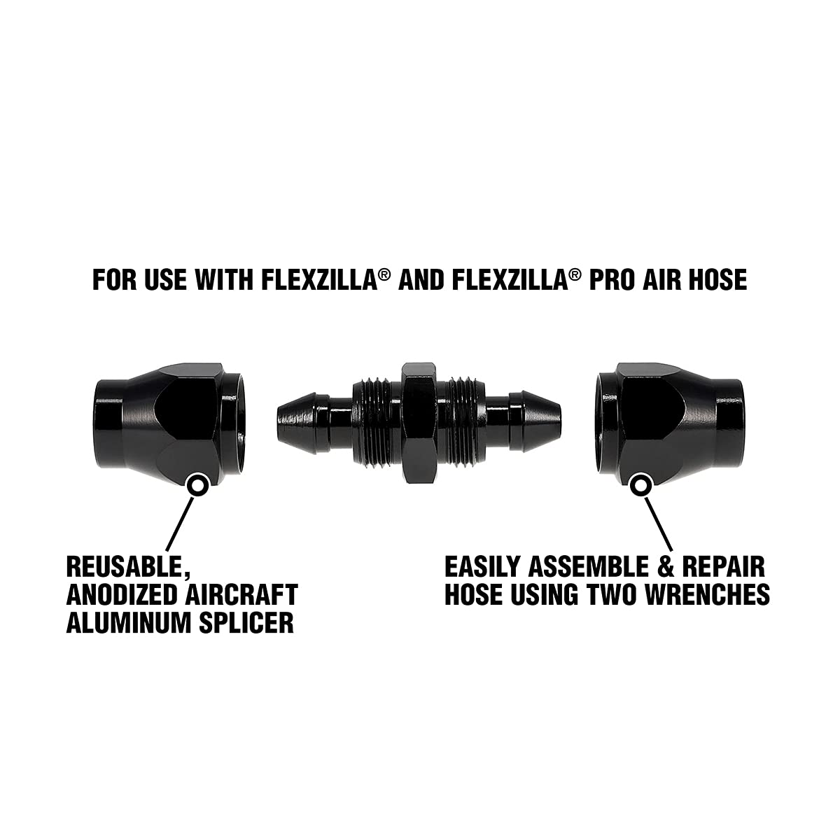 Pro Flexzilla Air Hose Reusable Splicer, 1/4 in. - RP901250