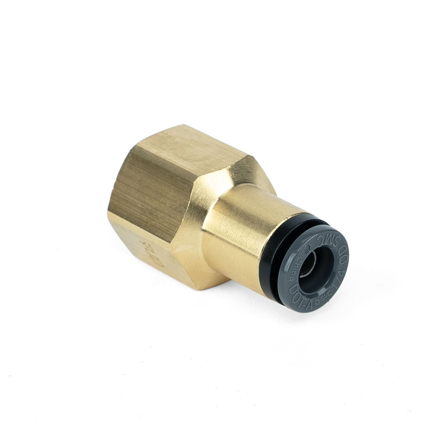 21810 AIRLIFT Straight Female - 1/4" FNPT x 1/4" PTC - DOT - SMC # KV2F07-35