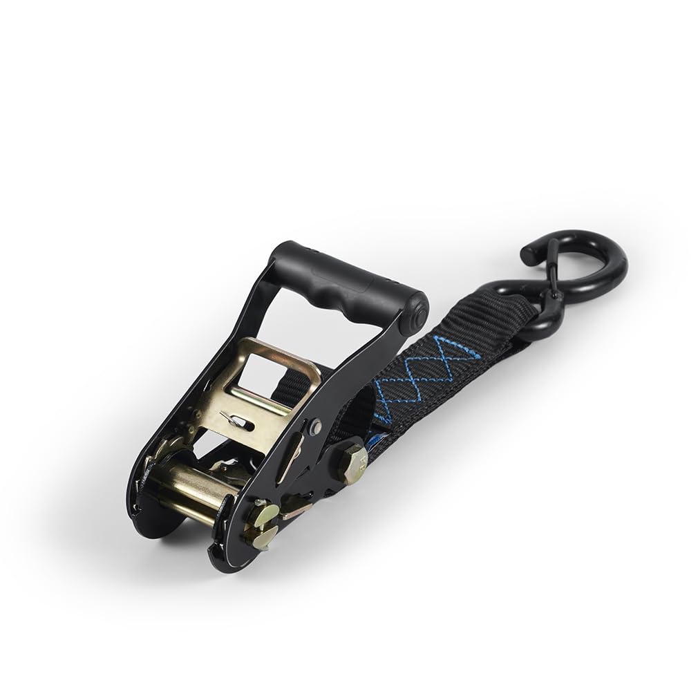 Heavy-Duty Borne Off-Road Ratchet Tie-Down Kit (4-Pack), Black