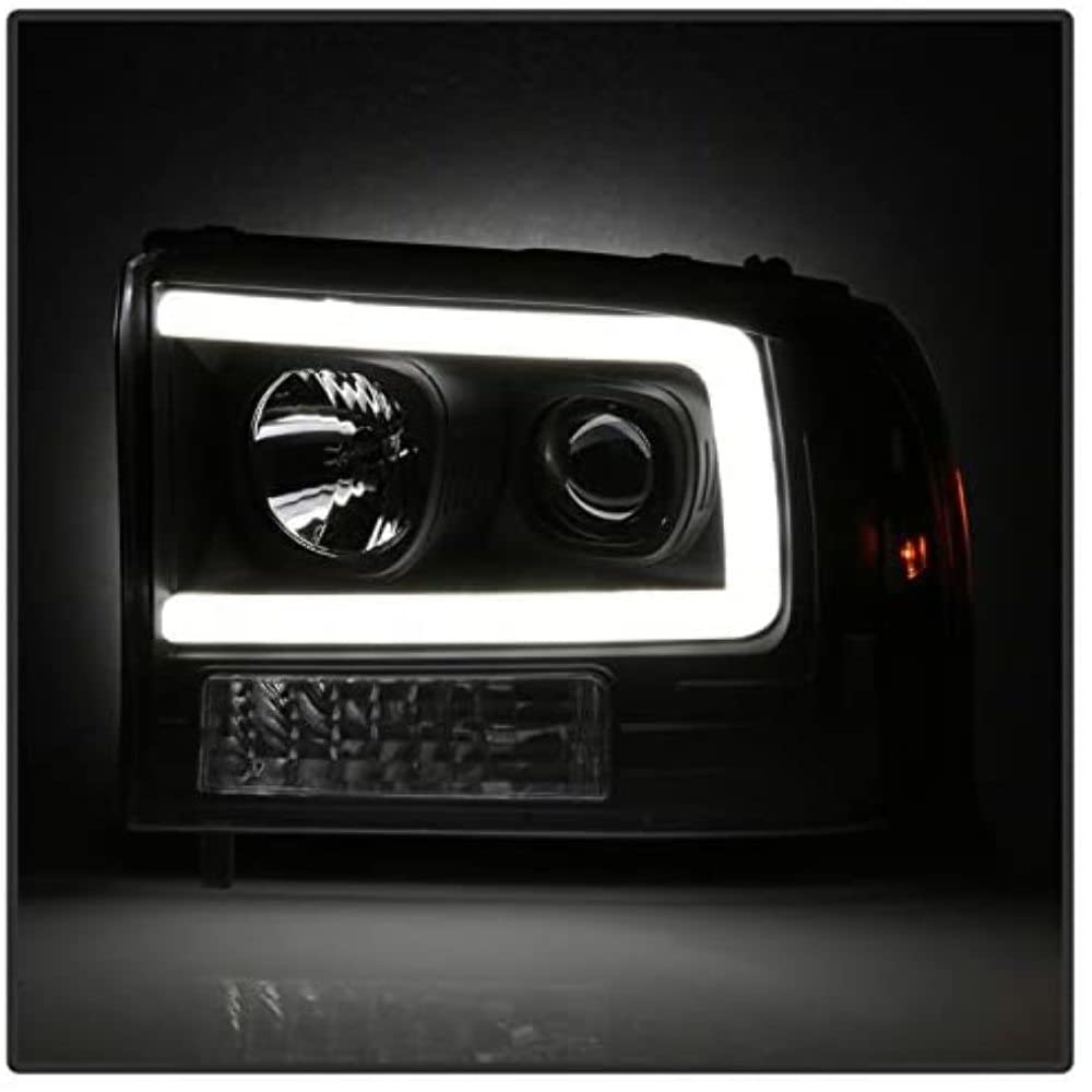 Ford F250 Super Duty 99-04 / Ford Excursion 00-04 Spyder 5084491 1PC Light Bar Projector Headlights - Black