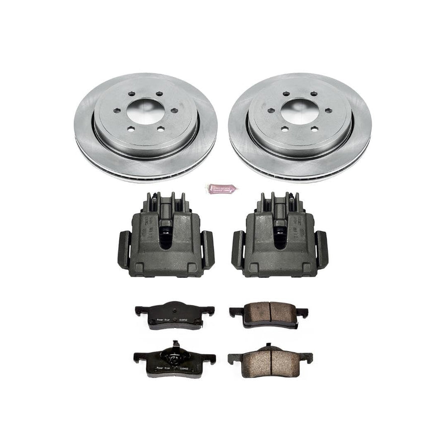 Power Stop KCOE1935 Stock Replacement Rear Brake Kit (with Calipers) For Ford Expedition 2002-2006, Lincoln Navigator 2003-2006 [Model Specific]