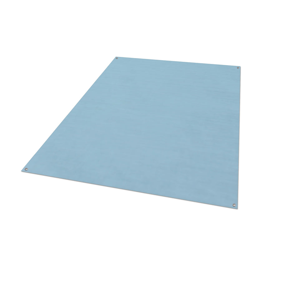 8' x 12' Blue Lippert All-Weather Outdoor Patio Rug for RVs and Campers with Polyvinyl Fabric, Tight Weave, Finished Edges, Reinforced Corners, Resistant to Fading - 2022115663
